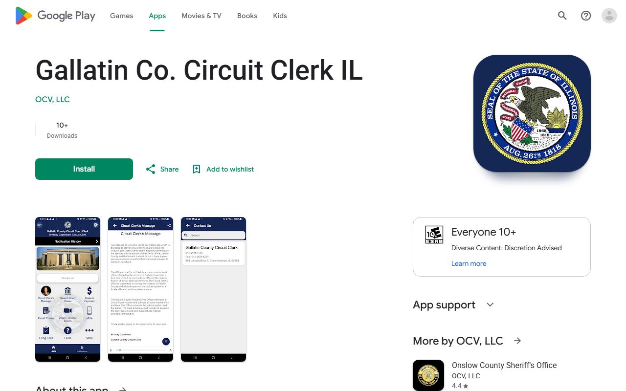 Gallatin County court records after arrest Circuit Clerk app listing