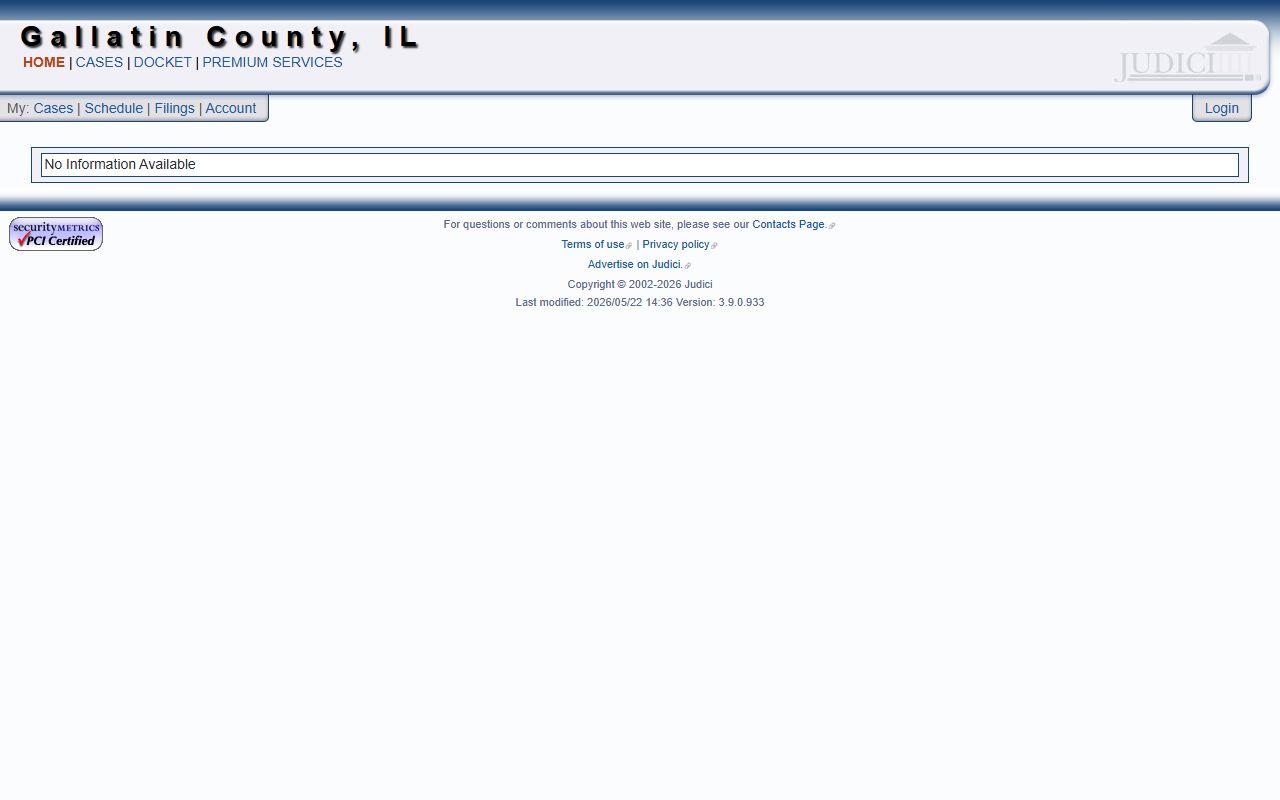 Gallatin County court records after jail arrest Judici portal controls