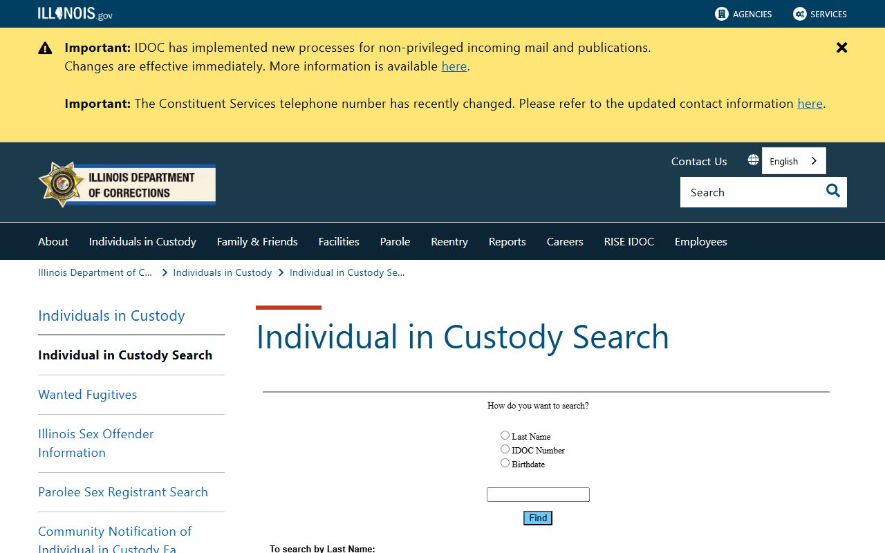 IDOC inmate search for Gallatin County inmate records after sentencing